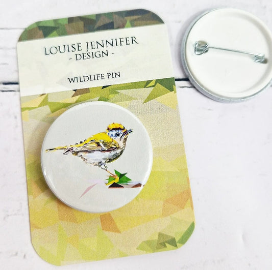 GOLDCREST pin badge