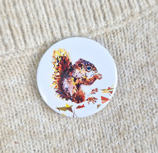 RED SQUIRREL pin badge