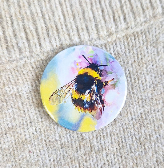 BUFF-TAILED BUMBLEBEE pin badge