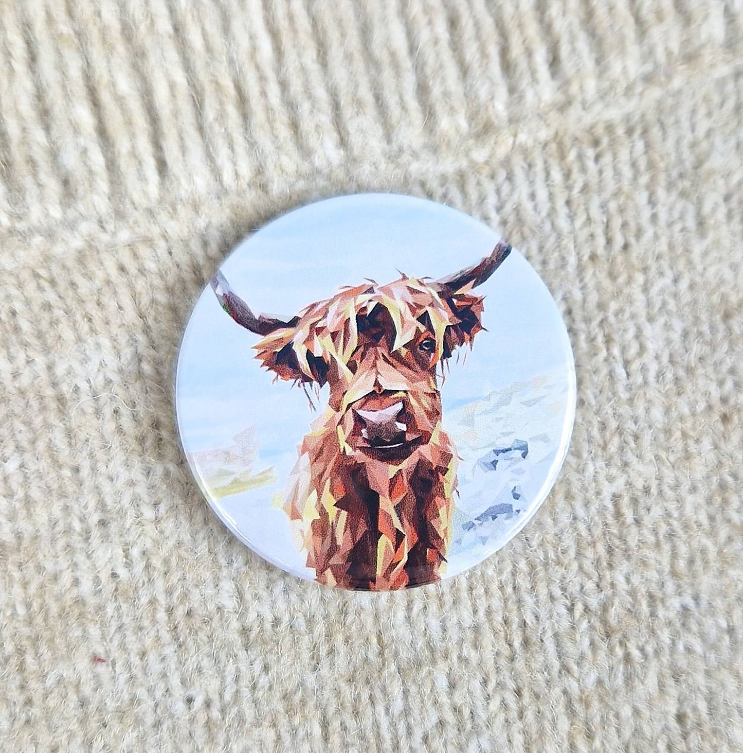 HIGHLAND COW pin badge