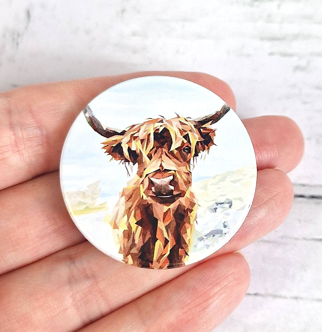 HIGHLAND COW pin badge