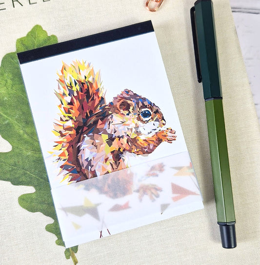 RED SQUIRREL illustrated mini notebook