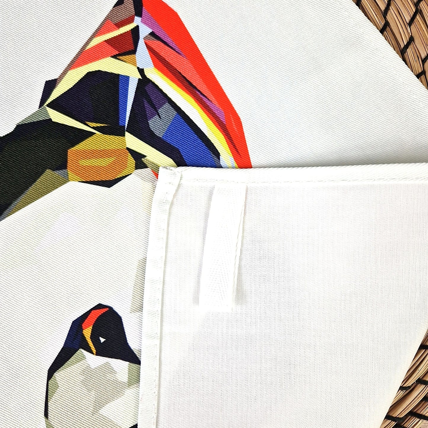 DANCING PUFFIN cotton tea towel - 50% OFF APPLIED AT CHECKOUT