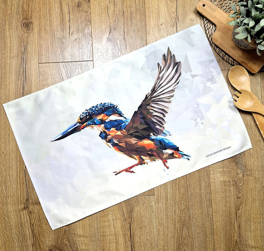 KINGFISHER cotton tea towel *NEW