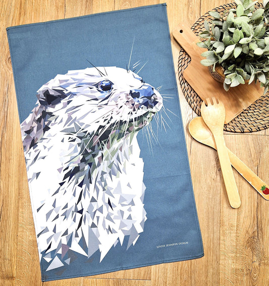 Otter cotton Tea Towel