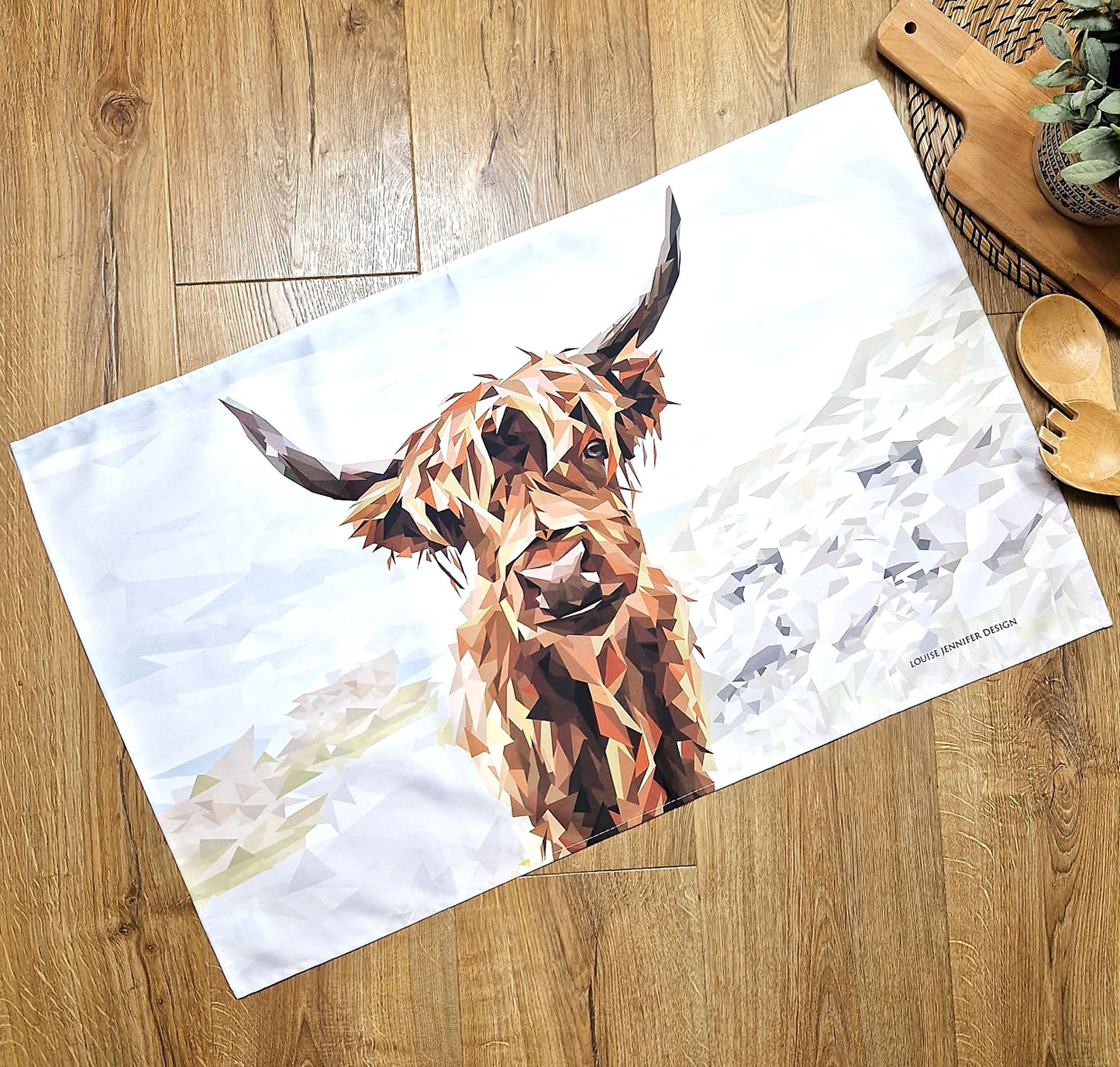 HIGHLAND COW tea towel *NEW