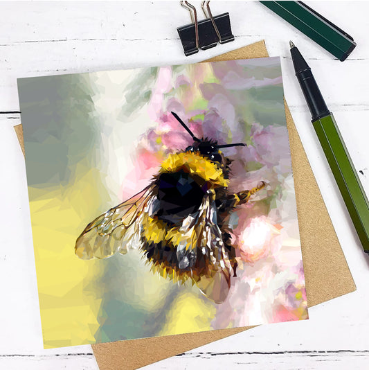 BUFF-TAILED BUMBLEBEE greeting card