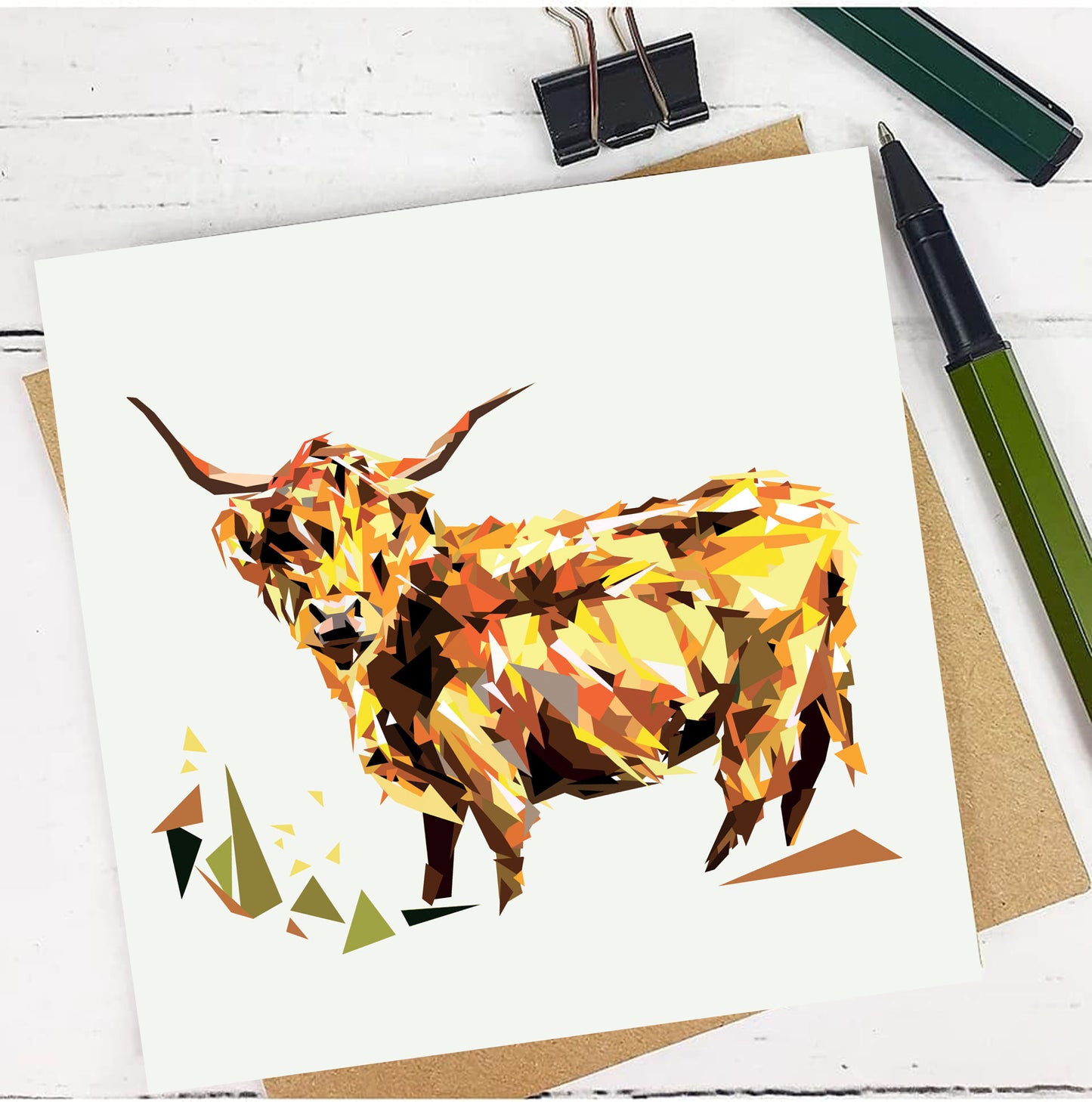 HIGHLAND COW greeting card