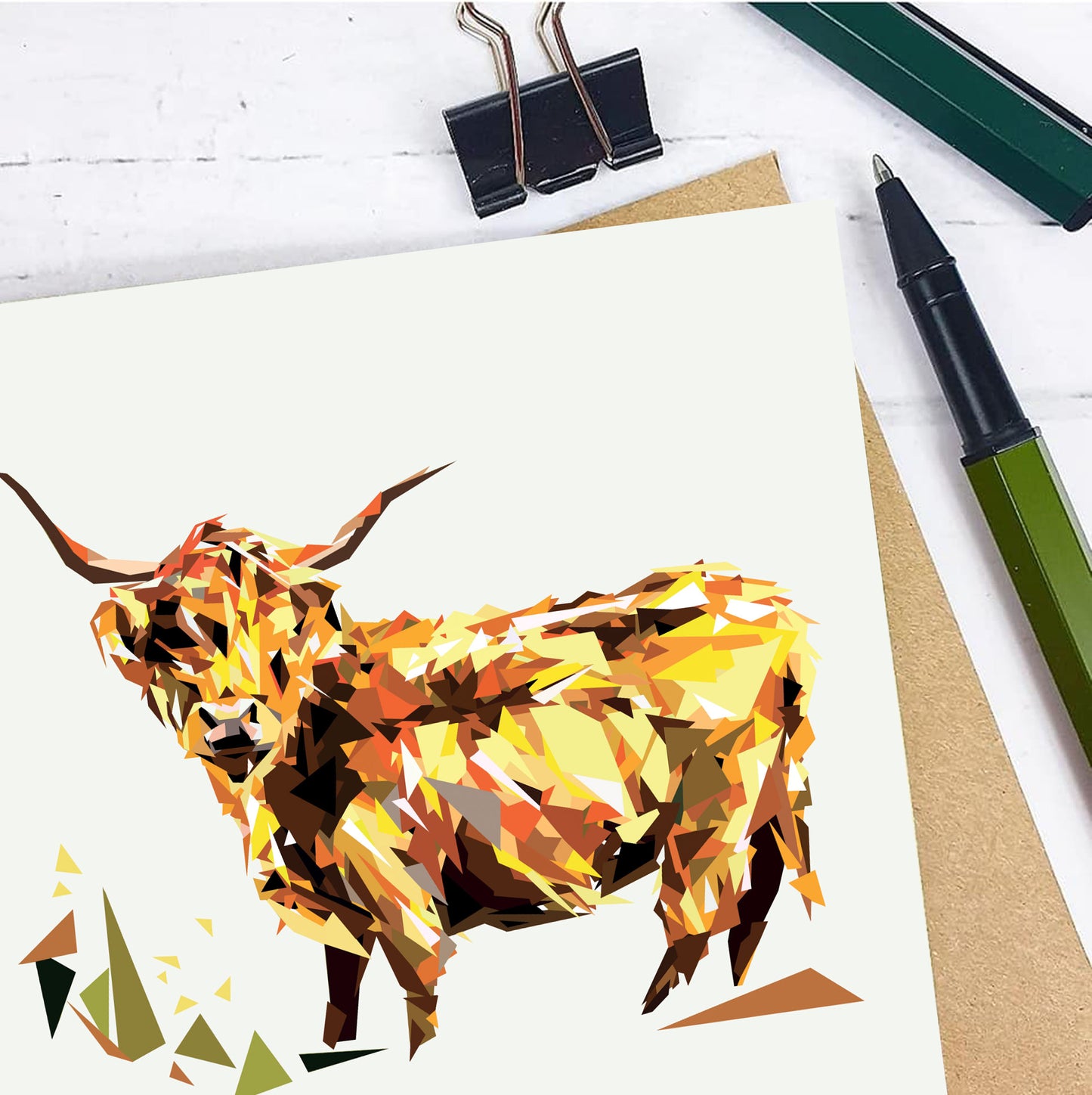 HIGHLAND COW greeting card