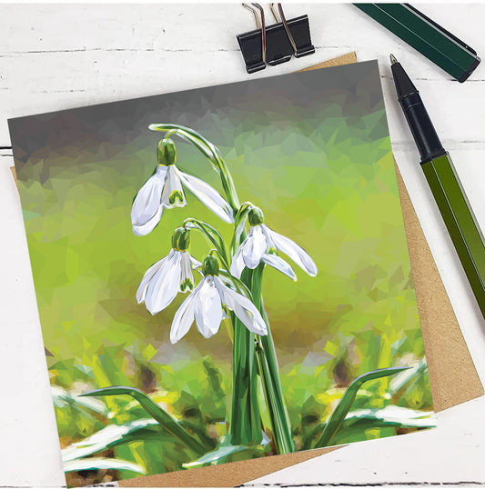 SNOWDROPS greeting card