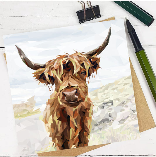 HIGHLAND COW greeting card