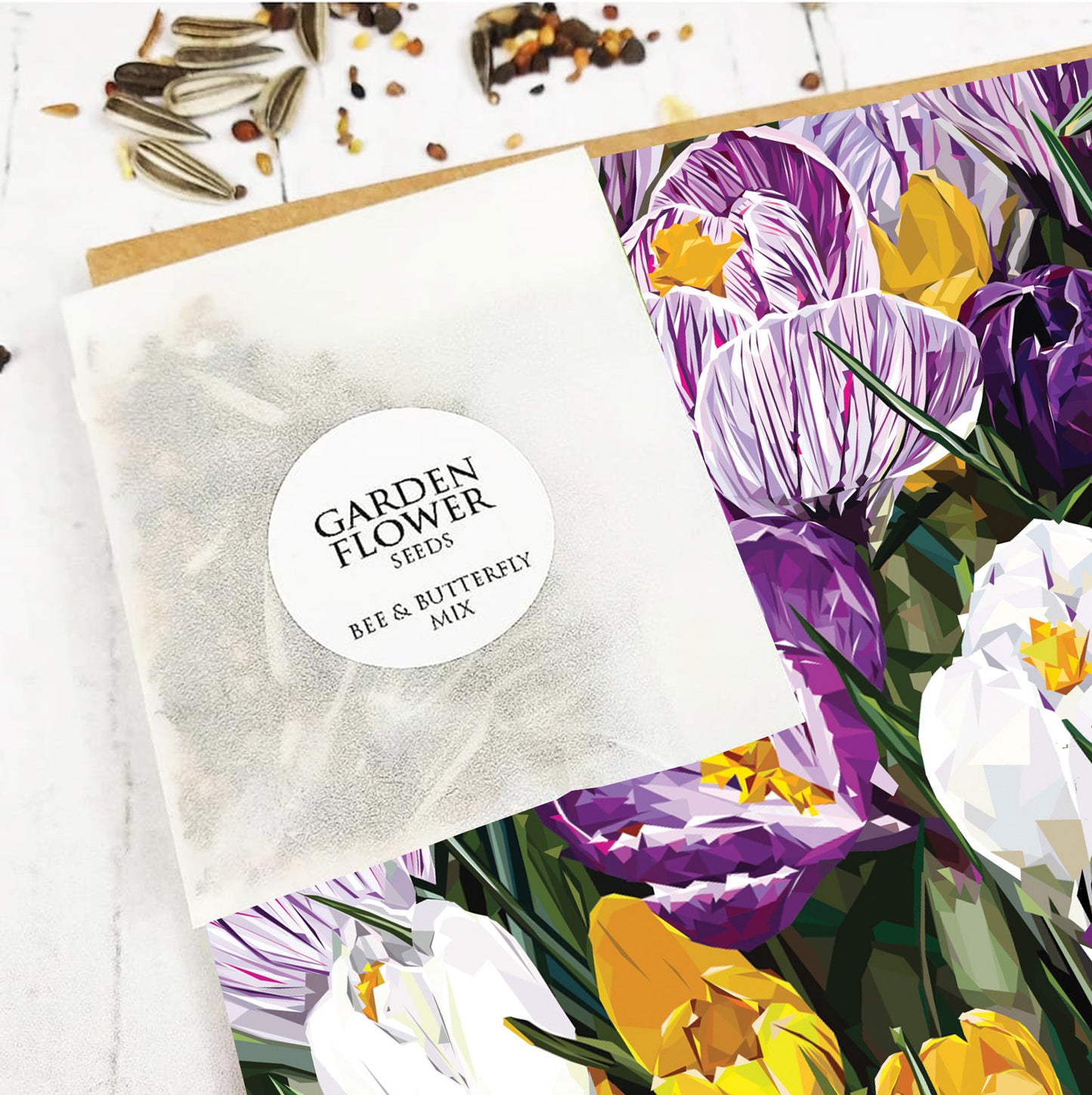 CROCUS seed greeting card